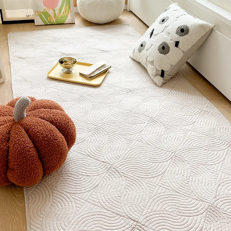 

Хлопковый противоскользящий ковер, стеганое сиденье с геометрическим рисунком, пылезащитный коврик, прикроватный напольный коврик, детские домашние животные, устойчивые к царапинам, декоративные коврики для входной двери