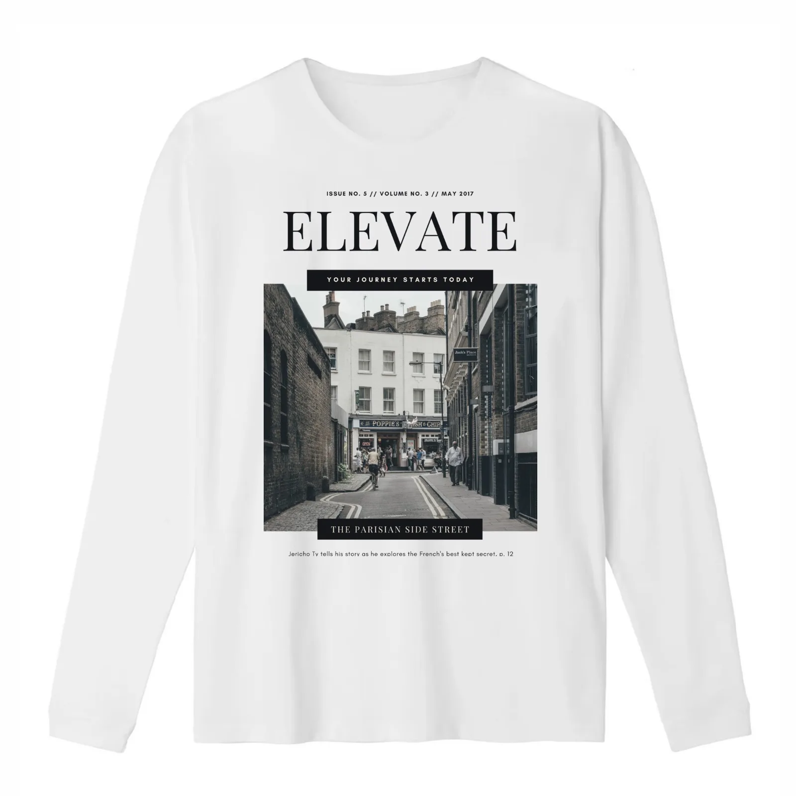 Elevate Travel Typography Premium Print Pattern T-Shirt Summer Casual Cotton Tee Oversized Streetwear Tops Unisex Men Women