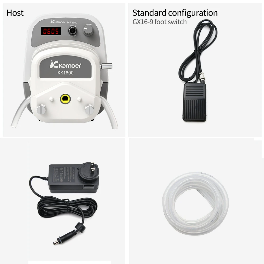 

Kamoer DIP1500 Lab Peristaltic Pump 1500ml/min High Flow 24V Stepper Motor for Liquid Transfer And Filling Applications