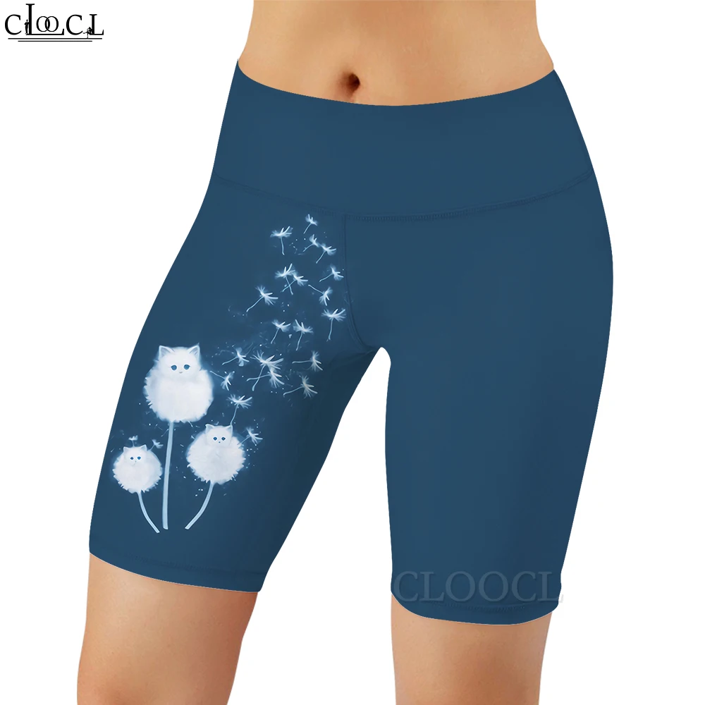 CLOOCL Nuovi pantaloncini legging da donna casual Cartoon Butterfly Pattern 3D stampato palestra allenamento culo sollevamento abbigliamento corto da yoga