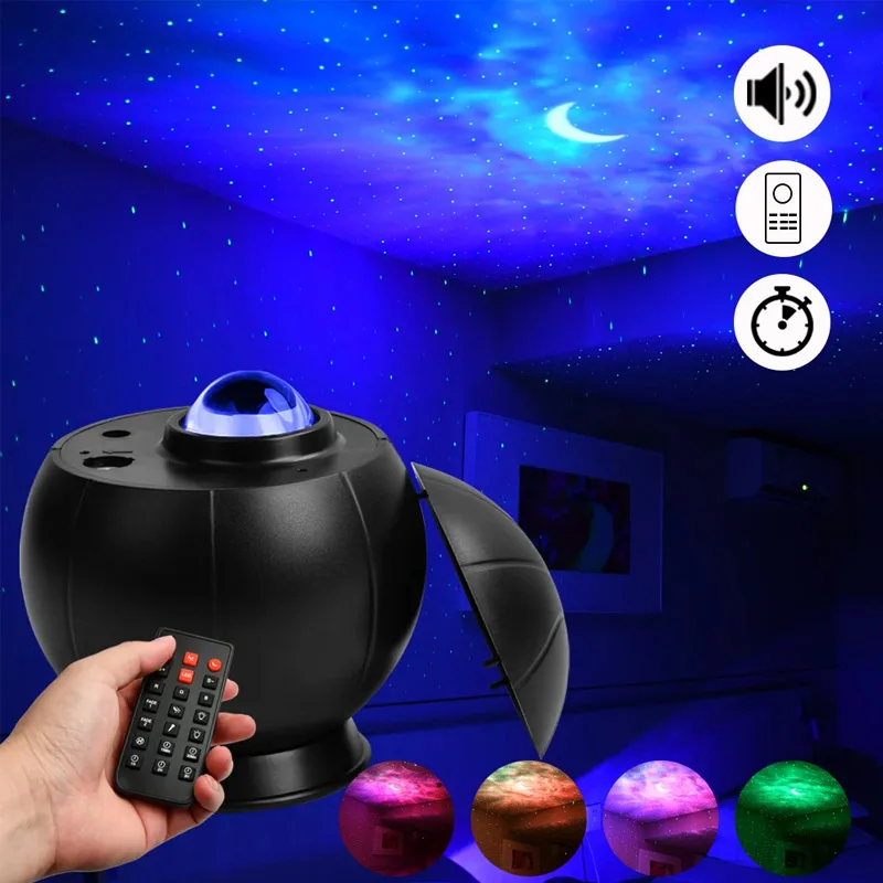 Galaxy Projector LED Starry Sky Moon Stage Lighting Effect Bedrooms Kids Room Party Night Holiday Wedding Christmas Lights Gift