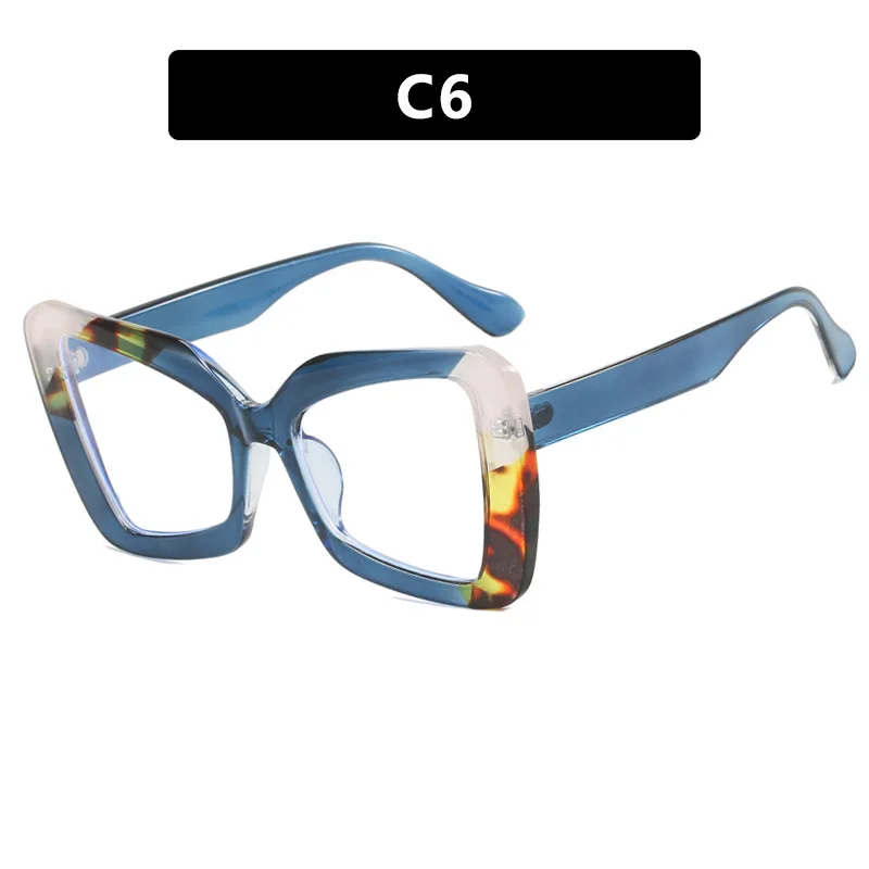 Newlarge-frame polygonalirregular flat-frameglasses fashion women\'s butterfly frame glasses fashion anti-blue light qlasses
