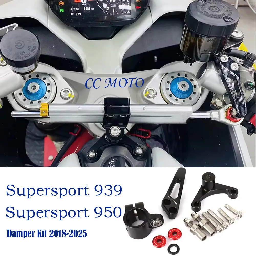 

For Ducati SuperSport950 Supersport 939 2018-2025 Motorcycle Accessories Damper Stabilizer Adjustable Bracket Steering Mount Kit