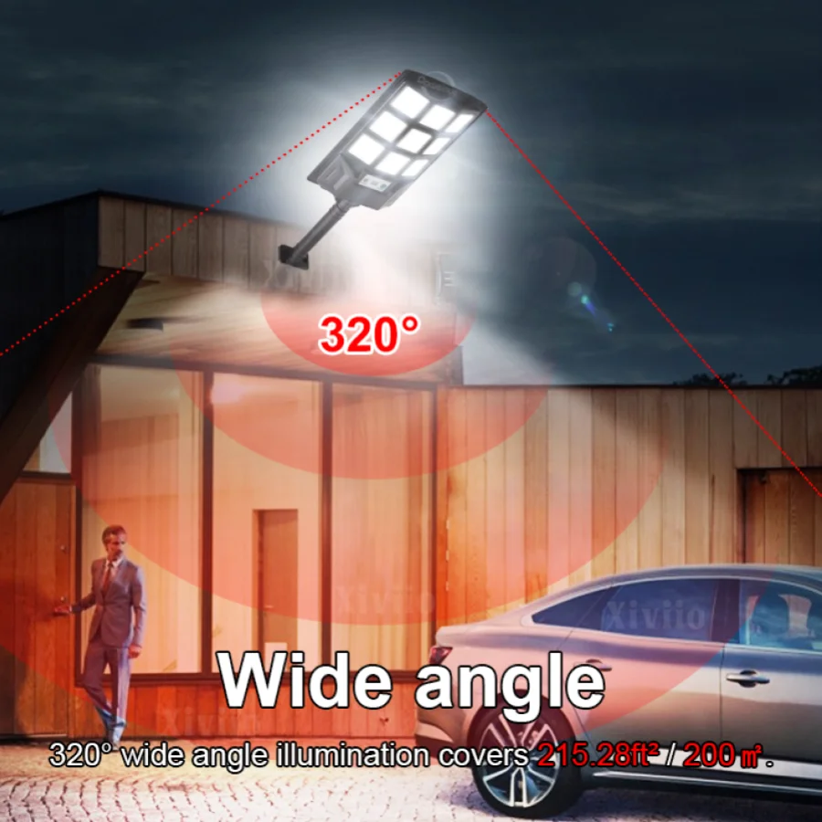 Newest 800W LED Solar Lights Outdoor Super Bright Solar Wall Lamp Motion Sensor IPX6 Waterproof Solar Lantern Garden Yard Street