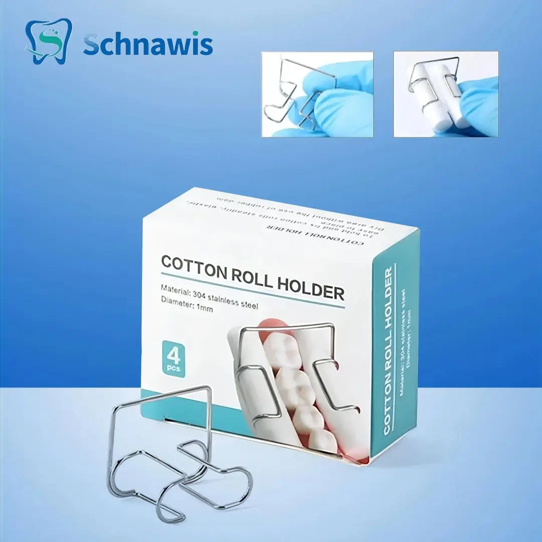 

4pcs/Box Dental Cotton Roll Holder Clip Orthodontic Stainless Steel Tool Clinic Ortho Lab Supplies Cotton Holder Autoclavable