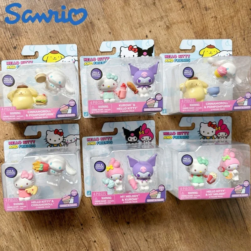 

Оригинальная кукла Sanrio Cinnamoroll Kt с помпоном Purin Kuromi, набор кукол для закусок, коллекция супер милой модели, коллекционная кукла, игрушка, подарок для девочки