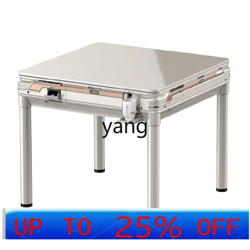 LTT Automatic Dining Table Dual-Use Household Folding New Four-Port Mute Mahjong Table