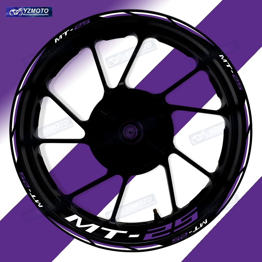 

Для MT-25 MT25 мотоцикла 17-дюймовая наклейка на ступицу переднего и заднего колеса, водостойкая светоотражающая модифицированная декоративная наклейка на обод