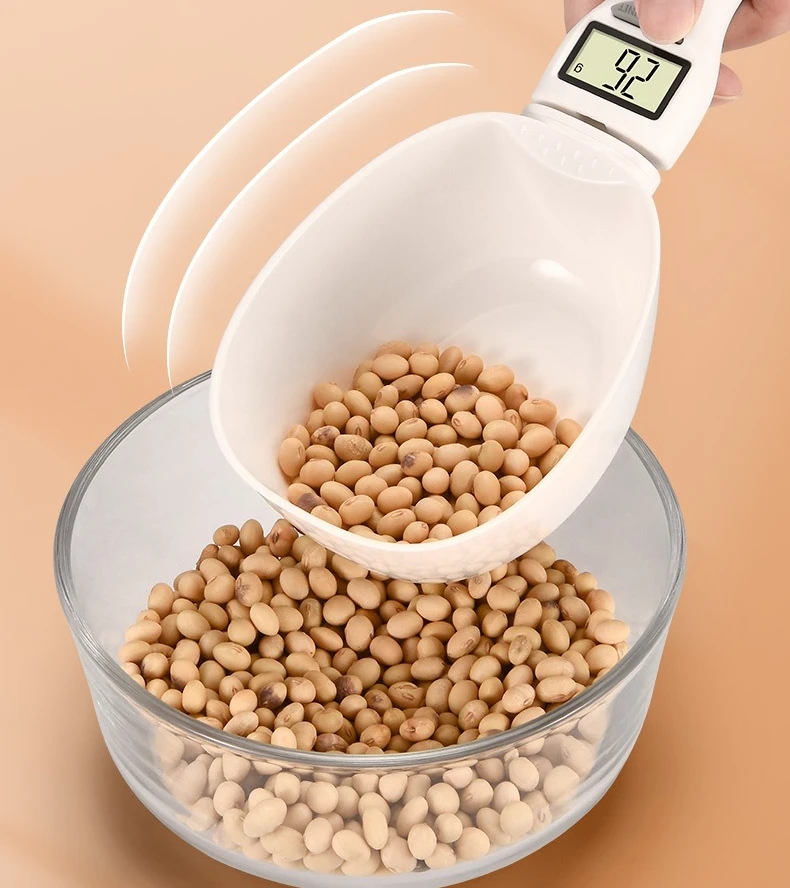 Digital LCD Electronic Pet Food Measuring Spoon Scale for Dog and Cat Feeding Portion Control