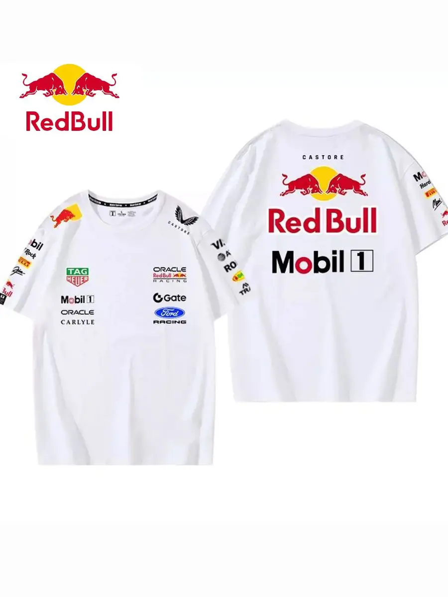 26-27 Adult Kid Sport Quick-Drying Red Bull KTM Racing Team Motorcycle T-shirt Men Women Breathable Motocross Short Sleeve Tee