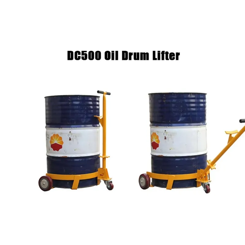 Heavy Duty Portable Manual Hand Truck 450 kg Capacity 200 Liters Plastic Oil Drum Trolley Tool Drums for Home Use Retail
