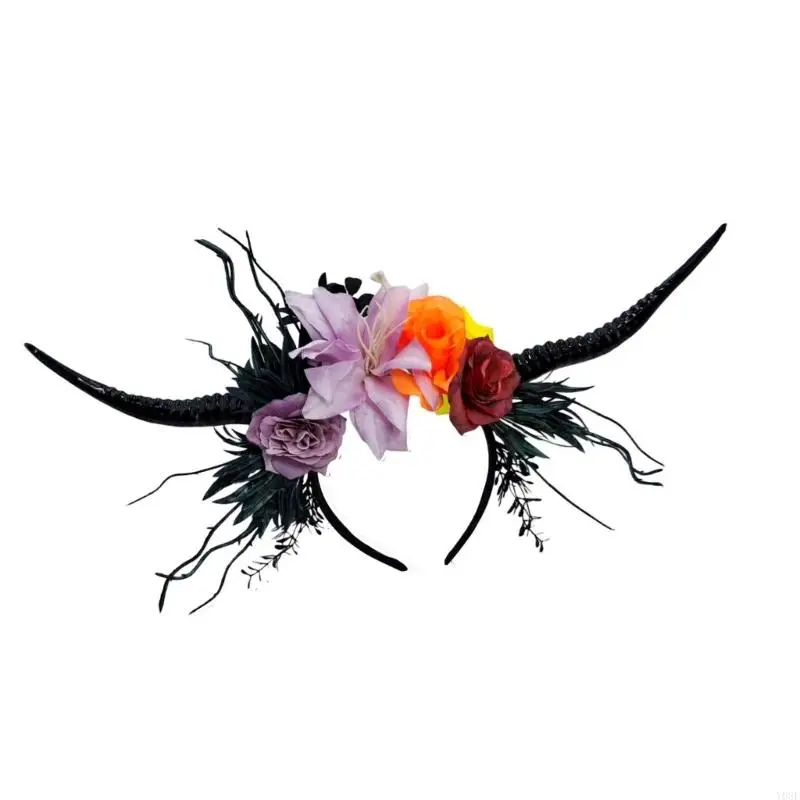 Stilvolles Punk-Antilopenhorn-Haarband für Halloween-Kostümzubehör und Karnevalsparty-Dressing-Styling-Tool Y08E – Detail 10