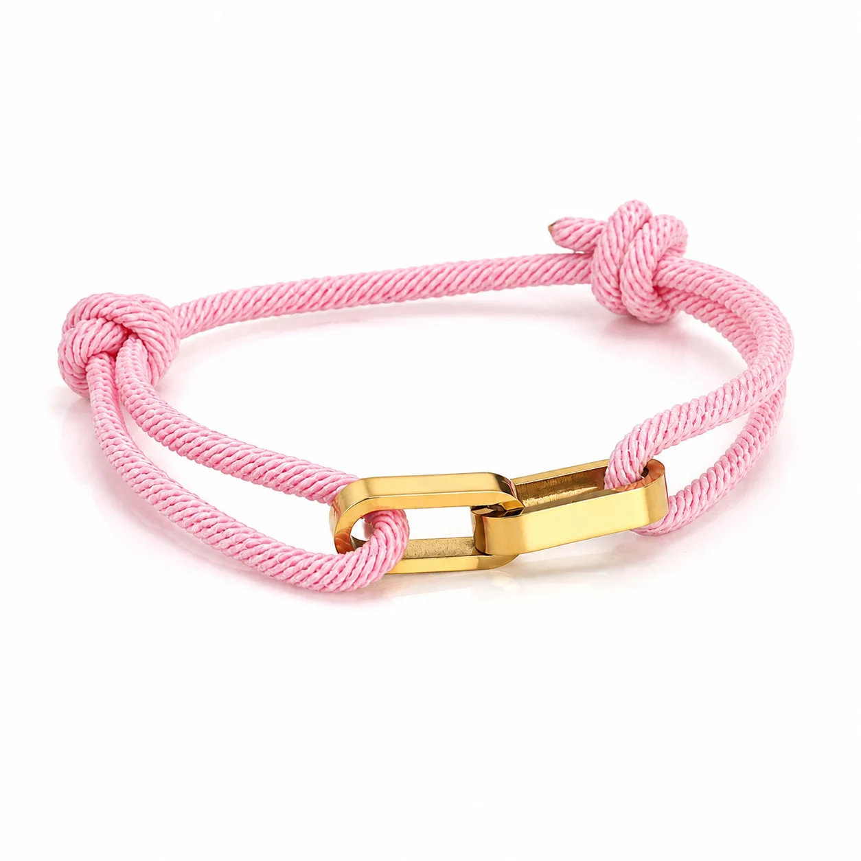 Trendy Adjustable Rope Chain Custom Name Bracelet for Couples