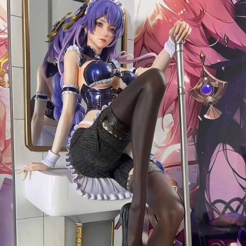 متوفر 33 سنتيمتر Genshin Impact Raiden Shogun عمل الشكل-رايدن إي تحصيل تمثال Beelzebul تمثال نموذج جمع دمية