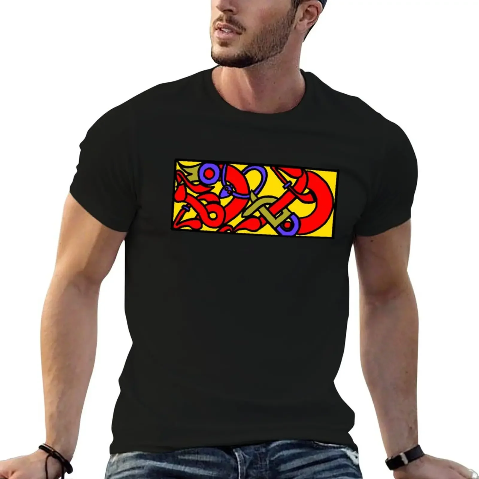 Anglo Saxon Knotwork Serpent T-Shirt cotton man t-shirts Man t-shirt street wear fashion shirts funny t shirts for men