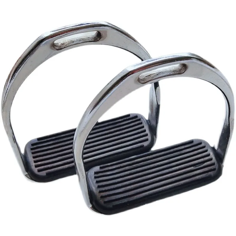 

Equestrian supplies, stirrup nickel-plated wrought iron