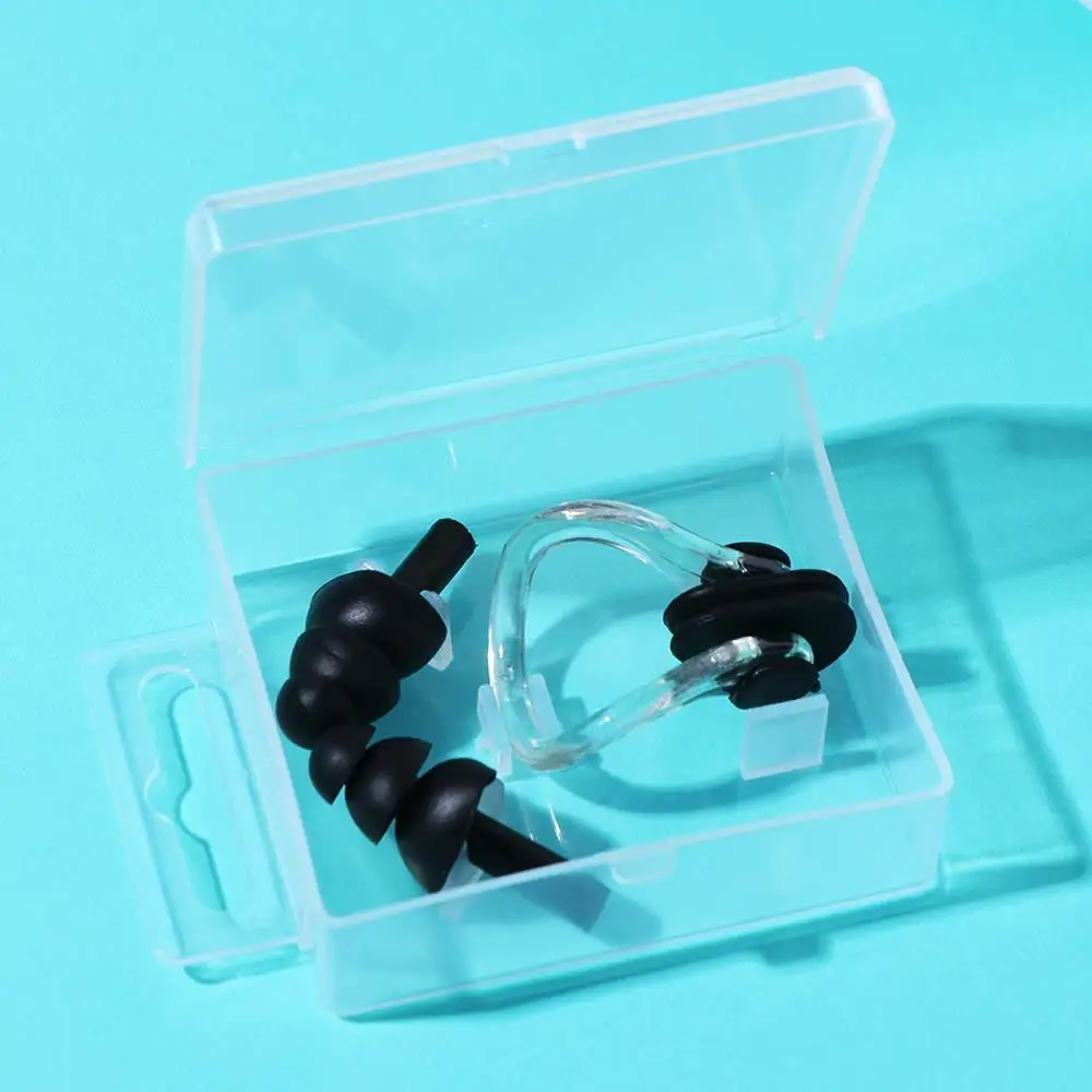 Soft Swimming Earplug Nose Clip Silicone Waterproof Silicone Noise Earplug Professional Anti-water Nose Protector Clip Beginner