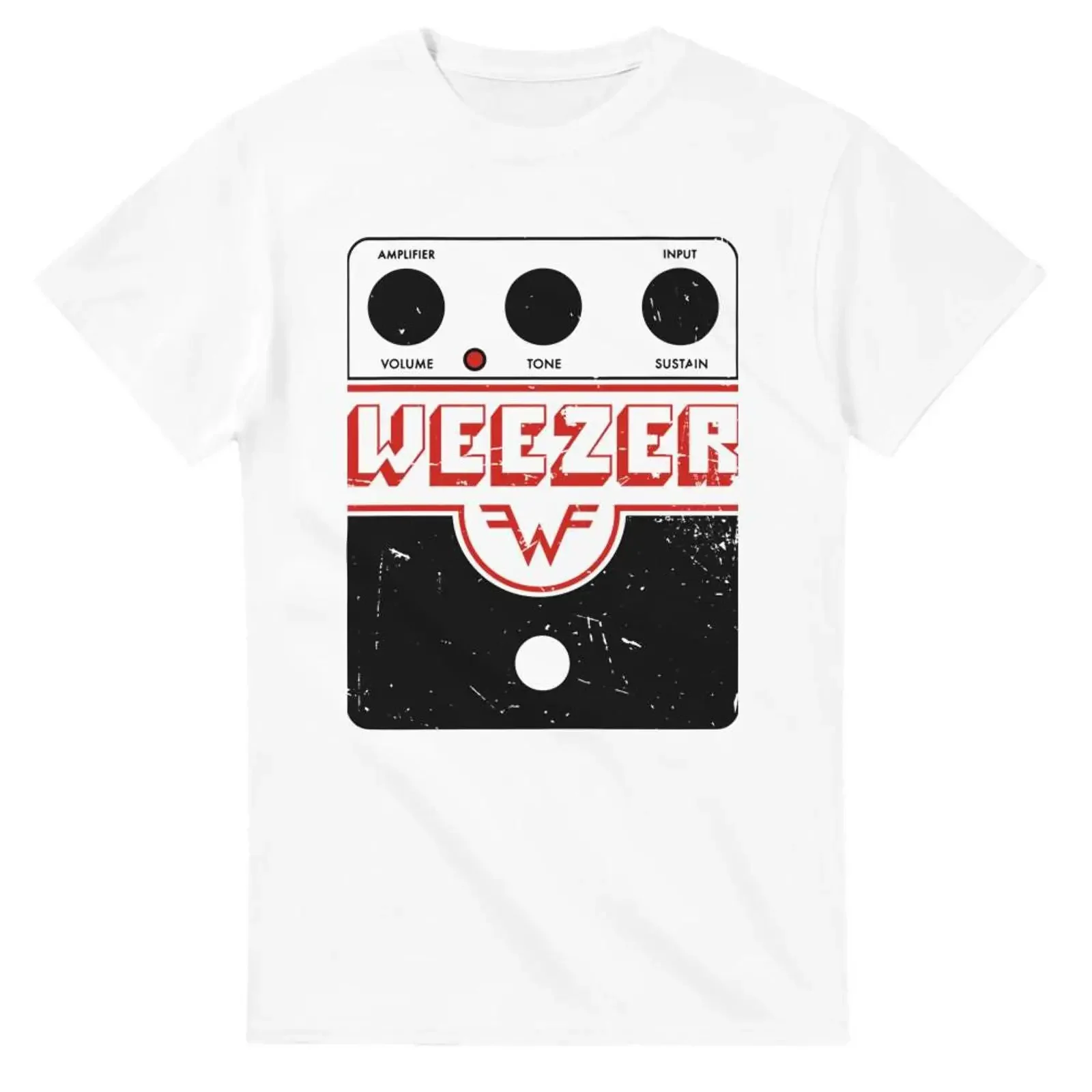 Weezer Big Muff Inspired Fuzz Pedal Distressed Tribute Vintage T Shirt vintage Washed Stretched Soft Comfortable Stylish