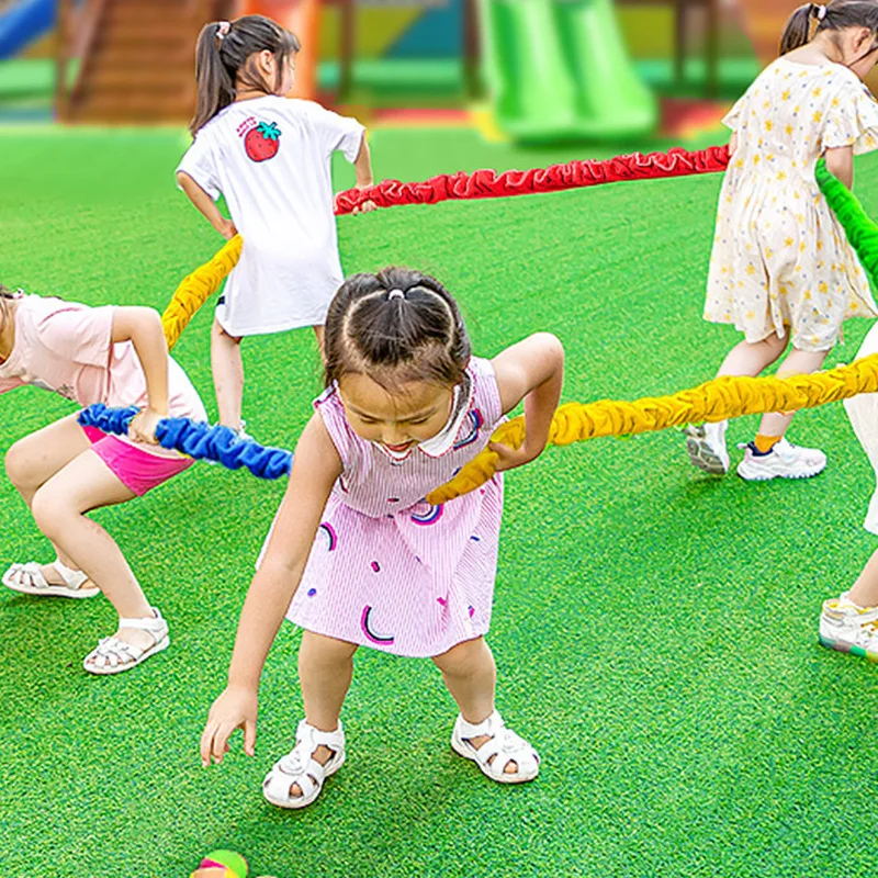 Jeux de construction d'équipe en plein air pour enfants et adultes, élastique, sourire, bande extensible coopérative, fête de carnaval, jour sur le terrain, ULde guerre TDPOF, jouets