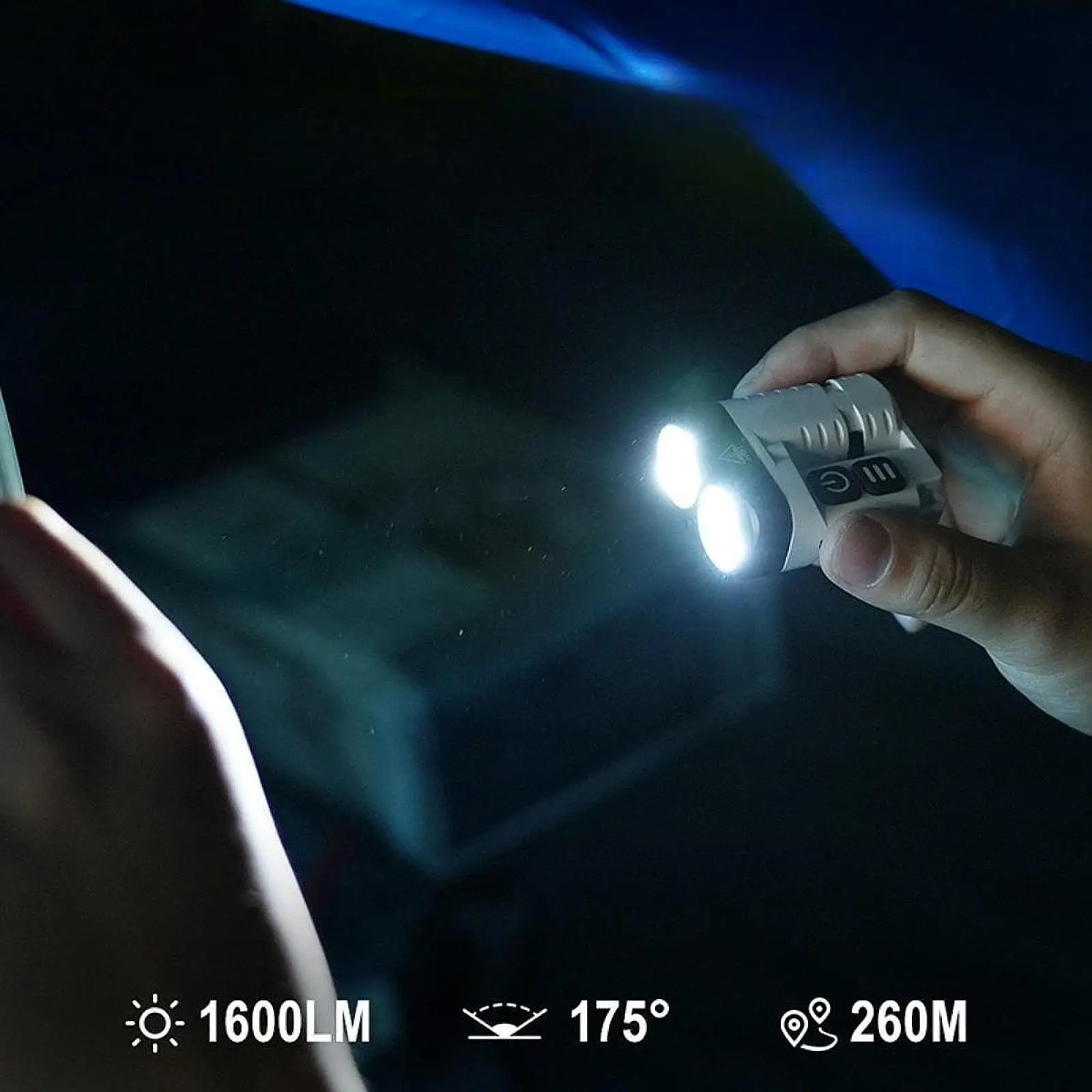 Clip on Flashlight Flat Keyring High Bright Handheld Flash Light for Walking Outdoor Activities Camping Traveling Night Fishing