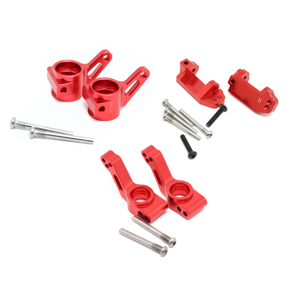 RC Parts 6PCS Castor Blocks Steering Blocks 3632 3736 3752 and Rear Pile Shaft Carrier for Traxxas 1/10 2WD Slash Rustler Car