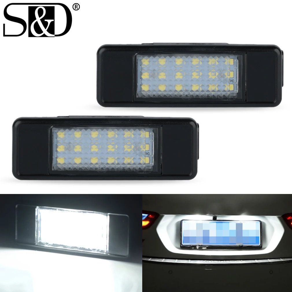 

2Pcs Canbus LED License Plate Light Bulbs Car Number Lamps For Mercedes Benz Vito W639 Sprinter W906 2006- Viano W639 2003-2014