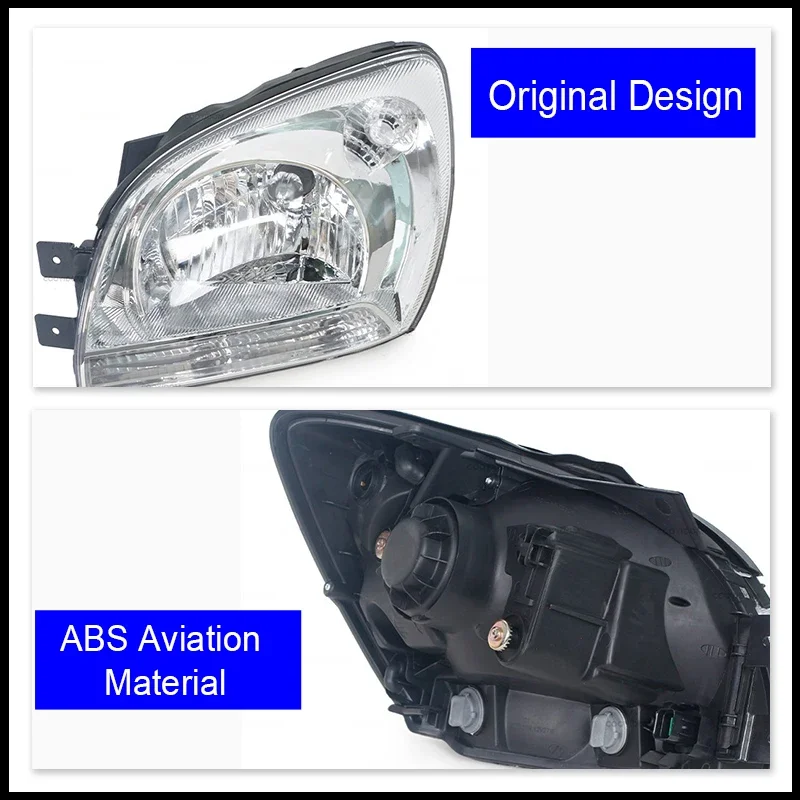 For Kia Sportage JE KM 2005 2006 2007 Front Headlight Assembly Halogen Fog Bumper Light Driving Running Lamp Car Accessories