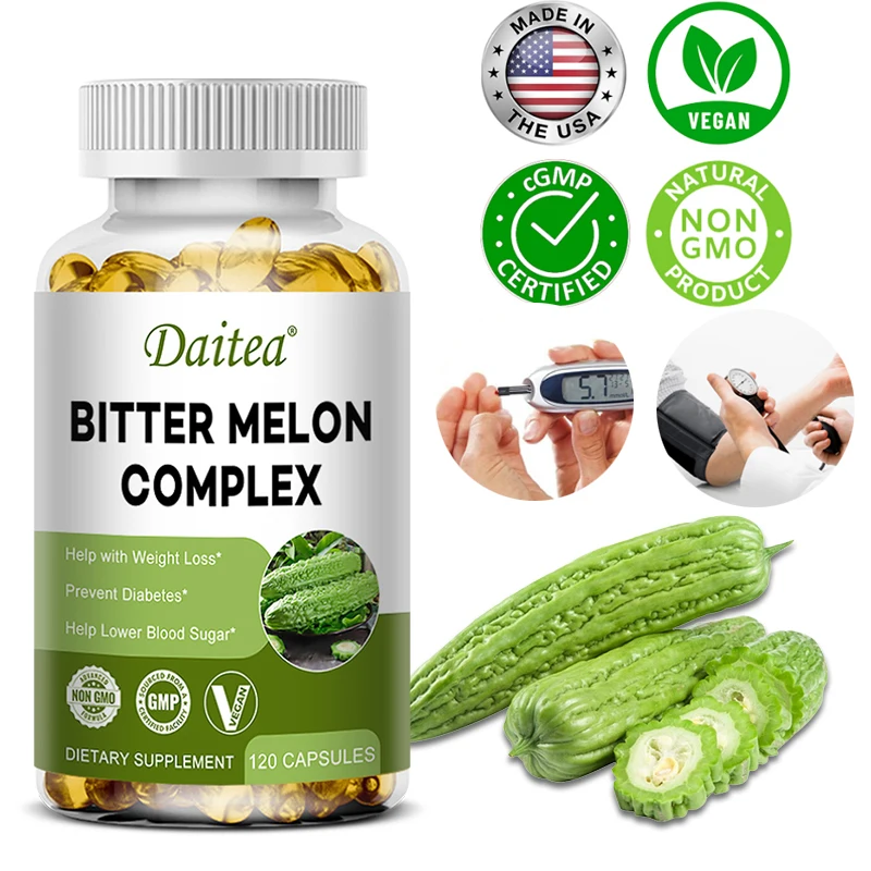 Daitea Bitter Melon 2500 Mg - 120 Veggie Capsules, Non-GMO & Gluten-Free Extract | Multi-Supplement