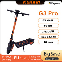 KuKirin G3 Pro electric scooter 1200W*2 52V 23.4Ah battery 10'' 65km/h max speed 80km range