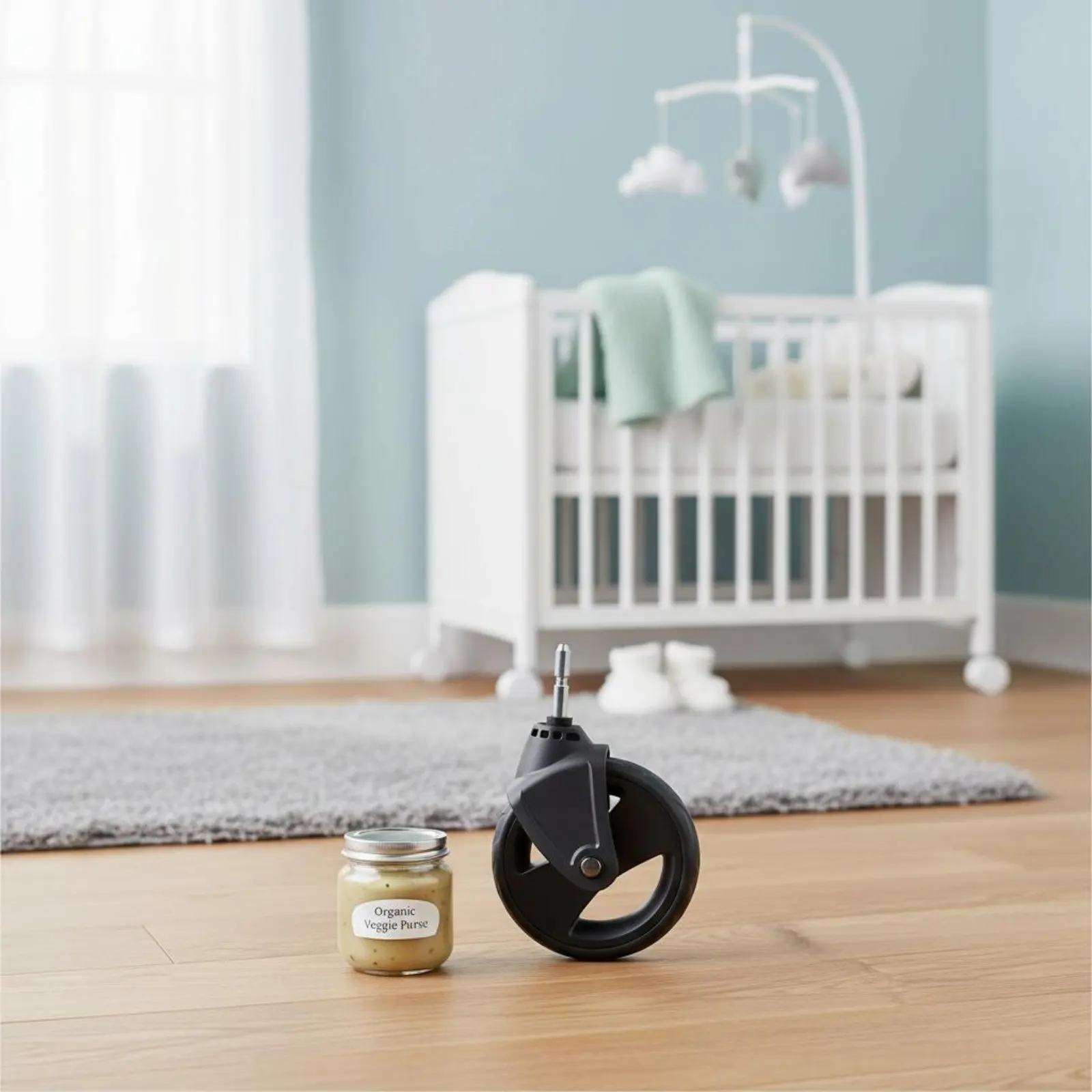 4 Pieces Stroller Replacement Wheel Easy to Install Pushchair Wheel Replacement Vehicle Part Wear Resistant Shock Absorbing