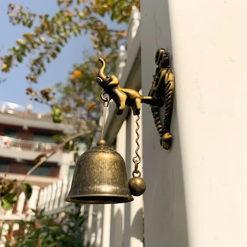 Kirin store doorbell pendant door decoration bell shop entrance glass cast iron door hanging wind chimes entry door bell