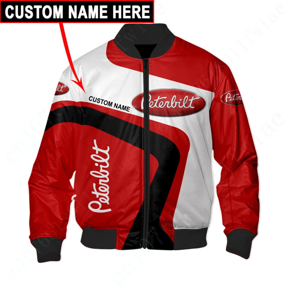 

Peterbilt Bomber Jacket Thick Coats Harajuku Parkas Windbreaker 3D Jacket Techwear Baseball Uniform Jackets For Men's Clothing