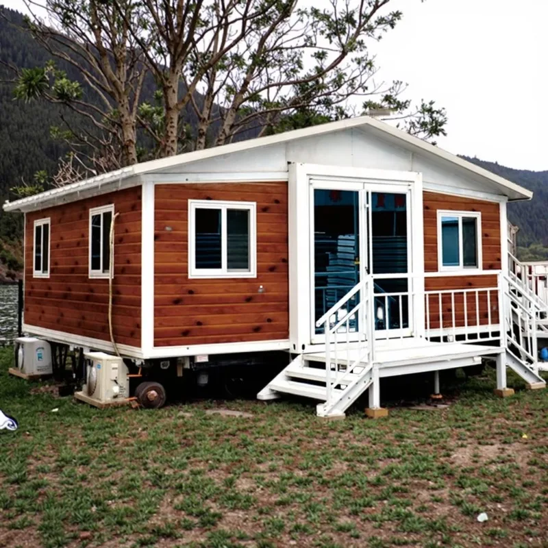 رائجة البيع كابينة الغابات الإقامة المنزلية الفاخرة الجاهزة منزل 40ft منزل حاوية النوم منزل لغرف الحديقة في الهواء الطلق الفندق #3