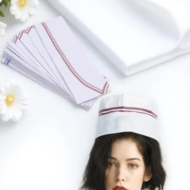 50 stuks wegwerp koksmutsen lichtgewicht comfortabele slijtage voor professionele chef-koks bakkers catering scholen one size fits most volwassenen