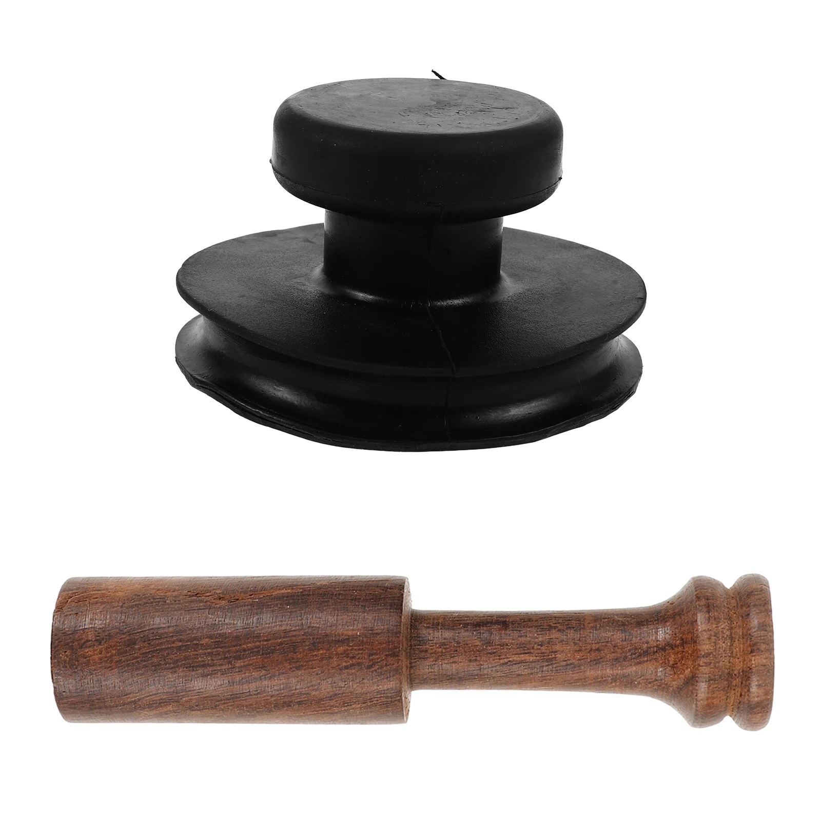 

Peach Wood Stick Sound Bowl Hammer Handle Rubber Sucker Tool Lift for Singing Supplies Bowls