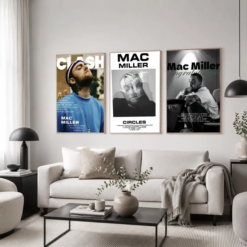 Rapper Mac Miller Poster Classic Poster HD Art Sticky Wall Waterproof Home Living Room Bedroom  Aesthetic Decoration