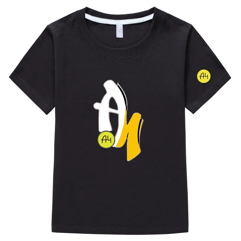 а4 мерч Children's T-Shirts Summer Boy's Girl'sTops Kid Merch A4 Casual Baby Clothing Children Clothes for Teenagers 100% Cotton