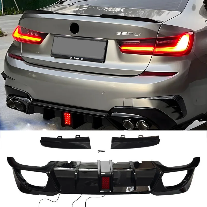 Rear Lip For BMW 3 Series G20 2019 2020 2021 2022 Modify the CMST Competition Style With LED Rear Bumper Lip Car Accessories