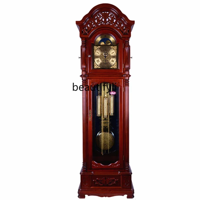 

Germany Hermle Mechanical Floor Clock Classical Solid Wood High-End Music Time-Telling Hammer Movement Desk Clock