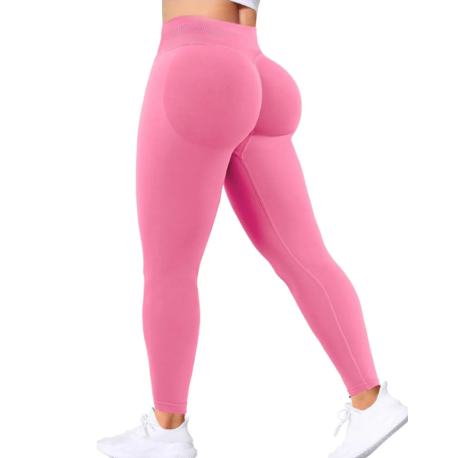 Gym Seamless Women Solid Waist Yoga Pants Three-section Waist Sexy Hip-lifting Tight Sports Pants Fitness Exercise Yoga Pants image 2