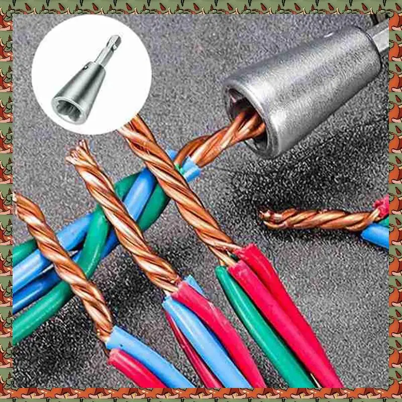 

ABLQ Comprehensive 4-Piece Wire Twisting And Stripping Tool Kit For Drill, Includes 6Mm Twister And 2-5 Way Stripper