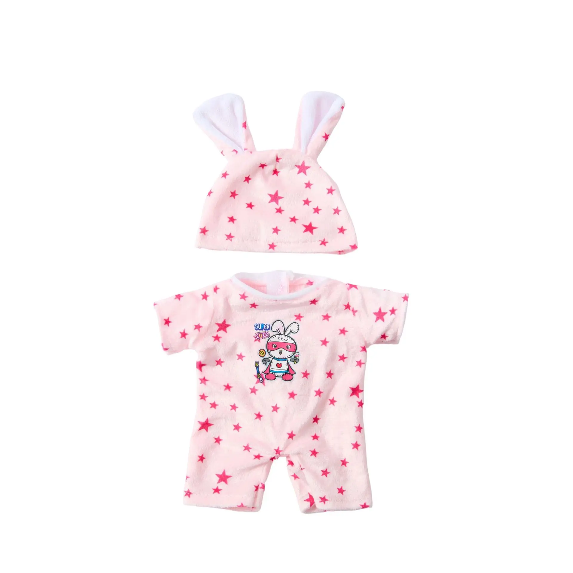 Conjunto de roupas para boneca reborn de 12 polegadas (30cm) com padrões fofos de sapo e porquinho