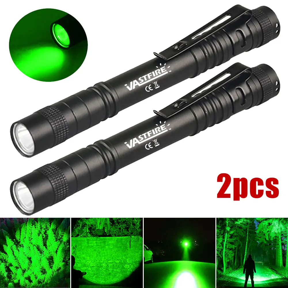 1/2/5 قطعة المحمولة الضوء الأخضر مشاعل القلم ضوء جيب أنشطة التنجيم في الهواء الطلق حجم الشعلة للتخييم التنزه النحل