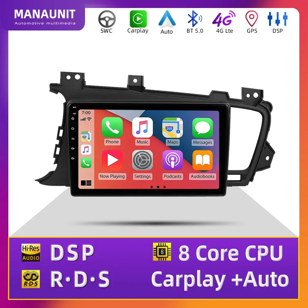 KIA K5 Optima 2011-2015 Android Carplay Multimedia Player GPS Navigation DVD Stereo Head Unit DSP AM Auto Video Radio