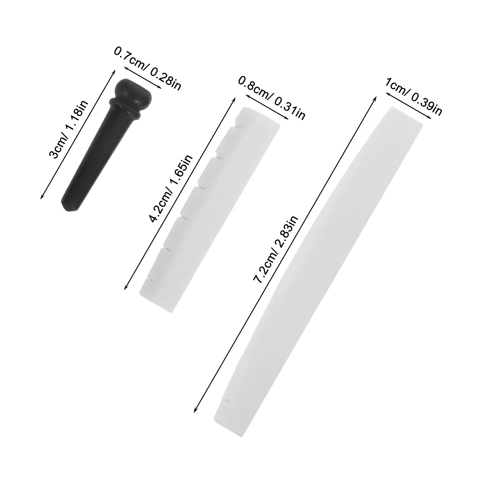 1Set Guitar Bridge Parts Kit Durable Components Easy Installation Enhanced Tonal Clarity Acoustic Guitar Upgrade