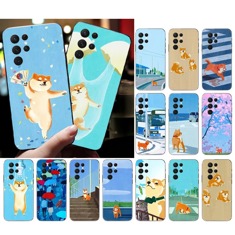 

Phone Case for Samsung Galaxy S25 S24 S23 S22 S21 S20 Ultra S20 S22 S21 S23 S20 FE S24 Plus Shiba Inu Paint