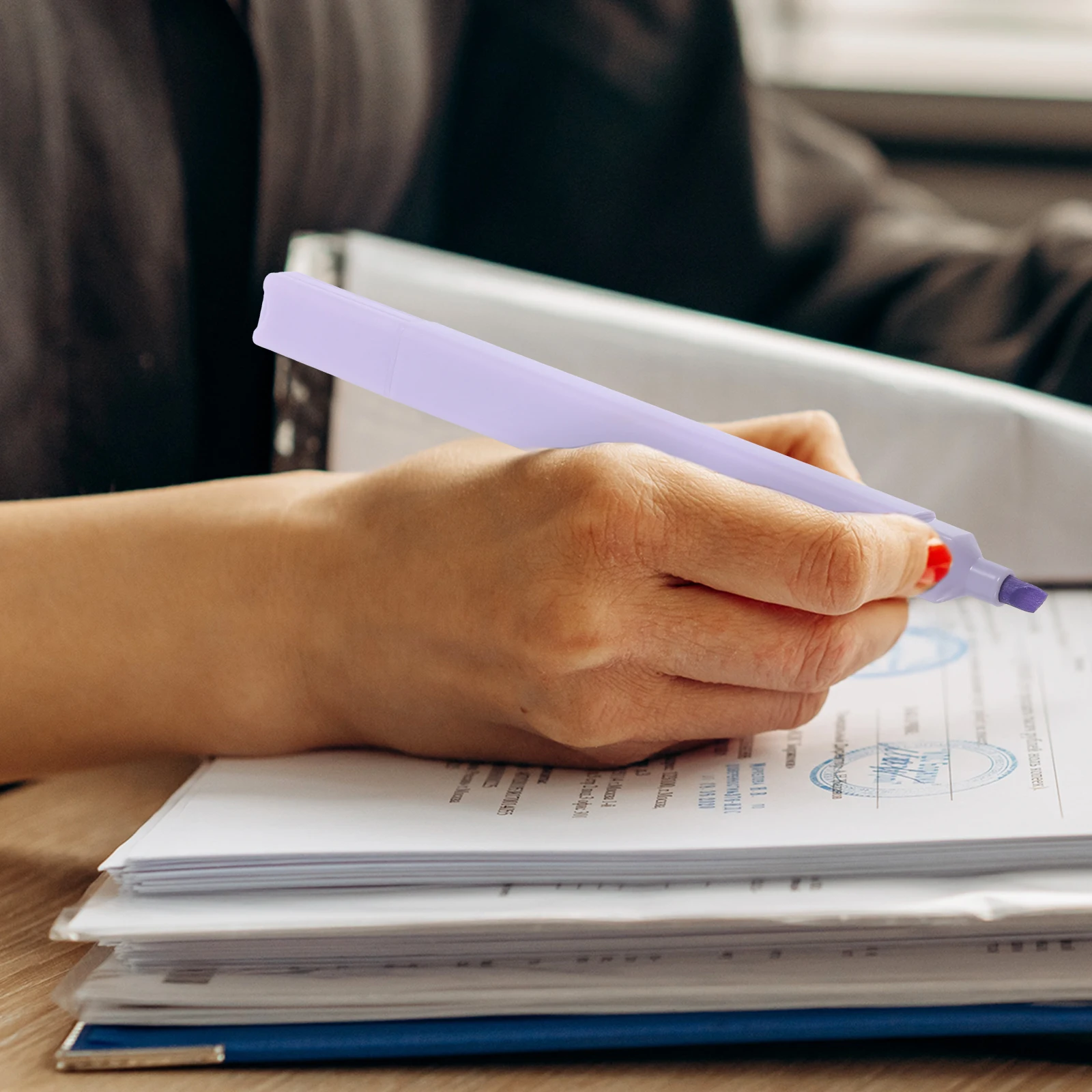 

6pcs Highlighter Pens Fluorescent Marker Pen For Students Teachers Office Study Work Smooth Writing Bright Colored Ink Plastic