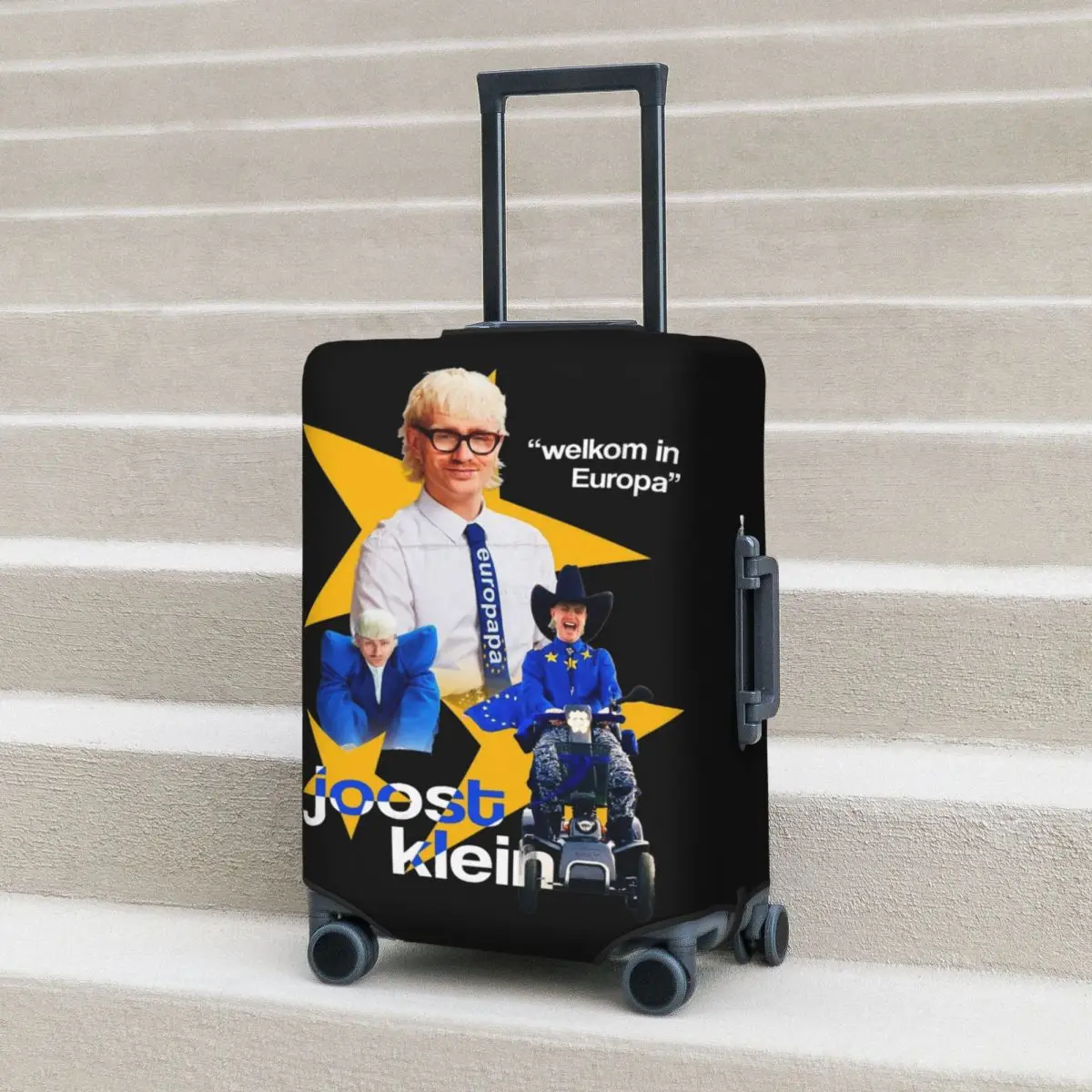 Joost Klein Europapa Eurovisionsed 2024 Netherlands Suitcase Cover Travel Protector Holiday Strectch Luggage Supplies