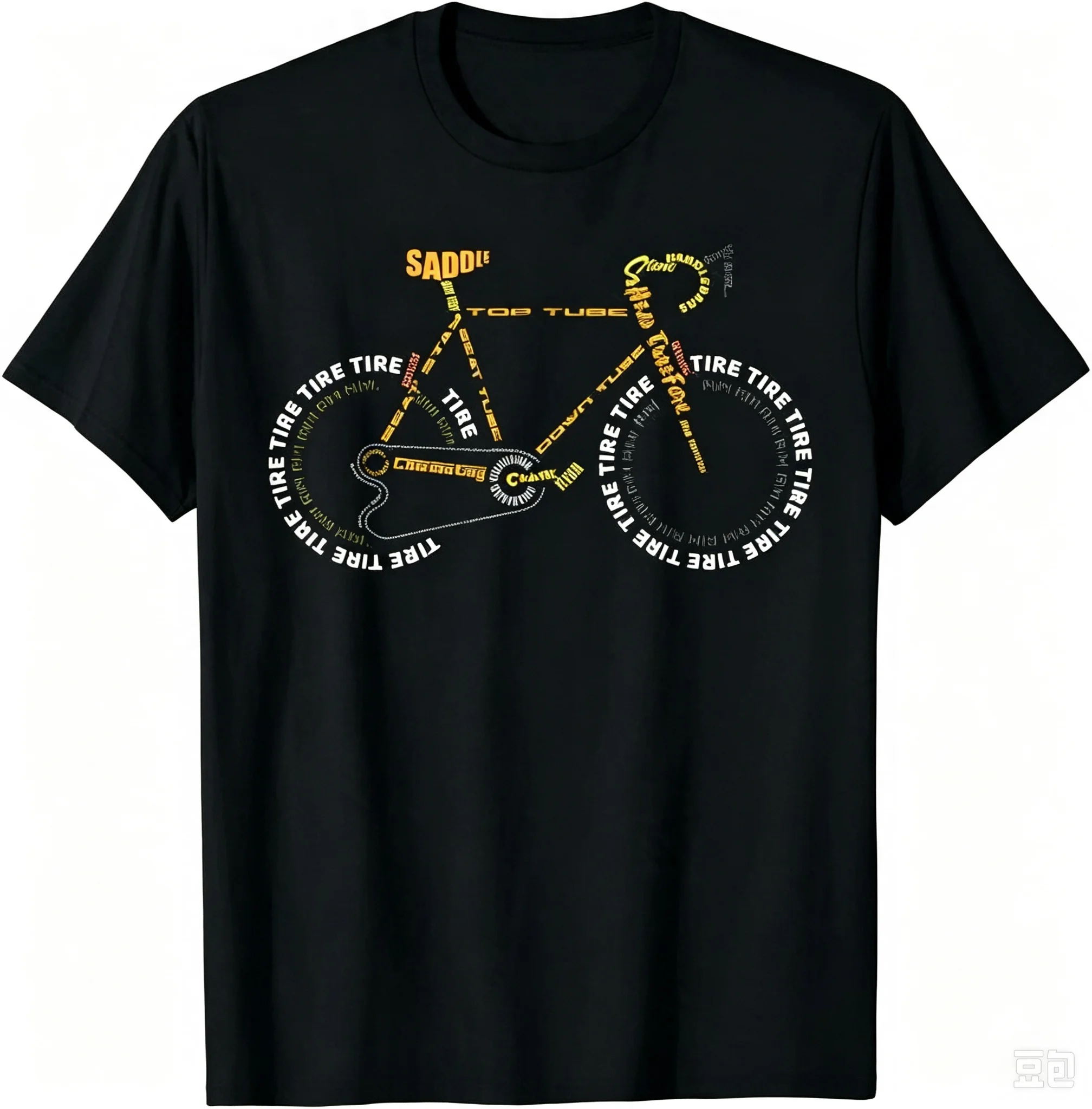 Unisex Bicycle Parts Graphic T Shirt Summer Short Sleeve Crew Neck Typography Bike Lover Casual Streetwear Tees Tops