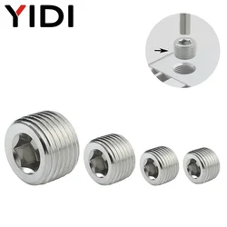 5/10/20pcs Pneumatic Connection Air Hose Tube Pipe Plug Fitting Fittings Connector Male Thread stop end Kit Set 1/2 3/8 1/4 1/8